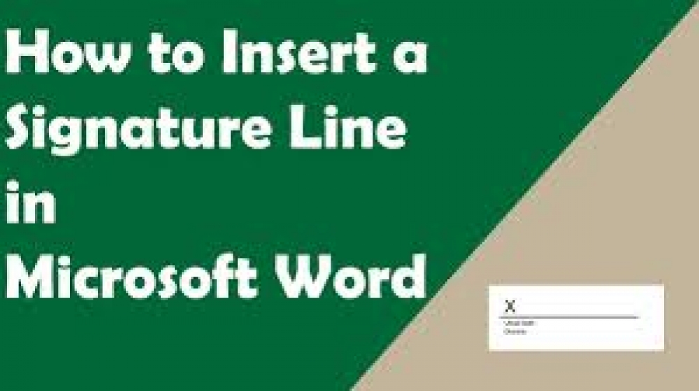 How to insert a signature into Microsoft Word
